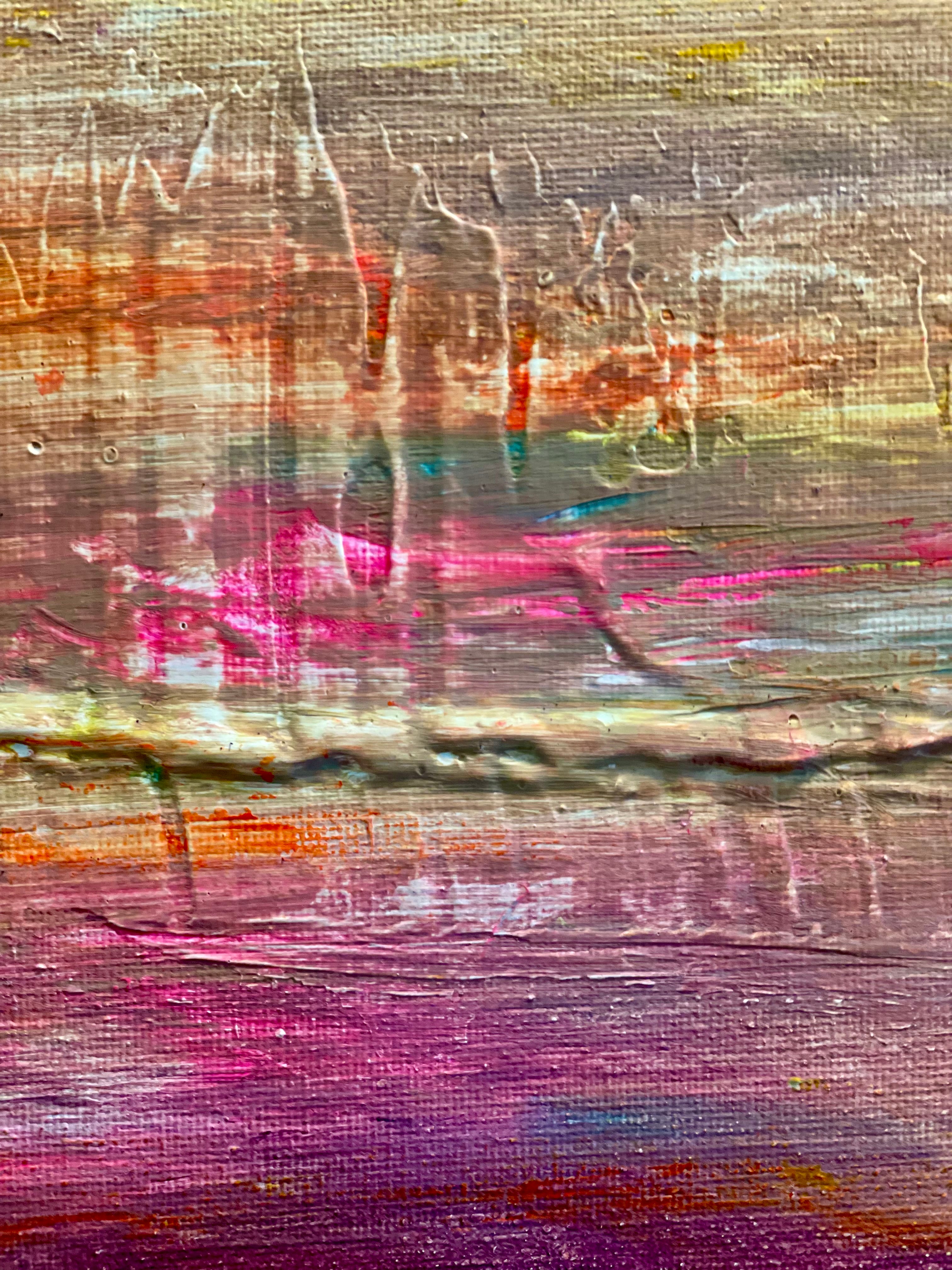 You Are The Glow - Medium size Textured Acrylic on Stretched Canvas