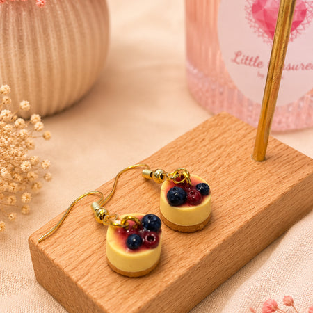 Handcrafted Berry Cheesecake earrings