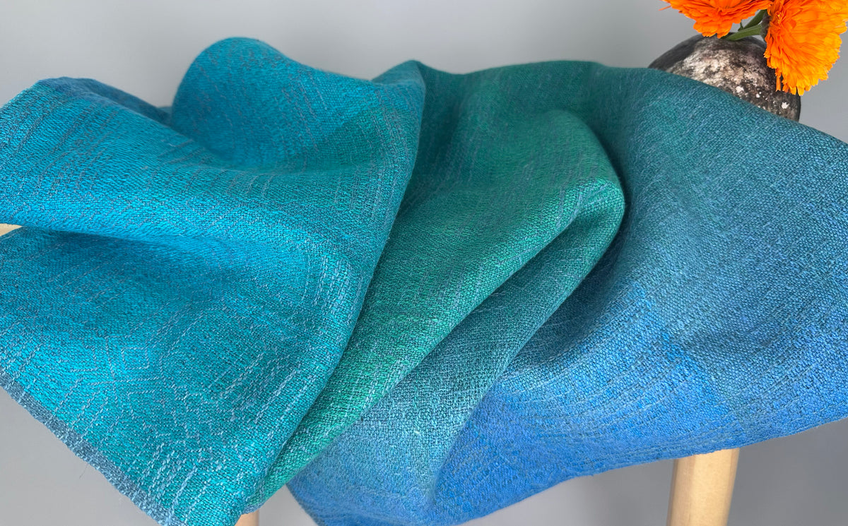 Hand-Dyed and Handwoven Linen/Cotton Tea Towels