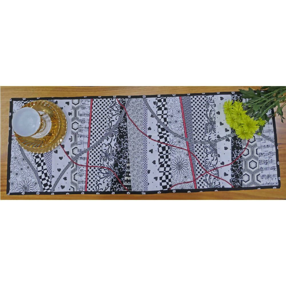 Table linen, Modern table or piano runner. Free shipping. Hand made.