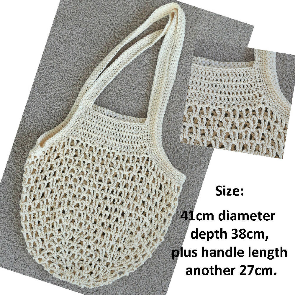 Bags: Smart, crocheted eco-friendly Shopper/market/project bags, mesh.