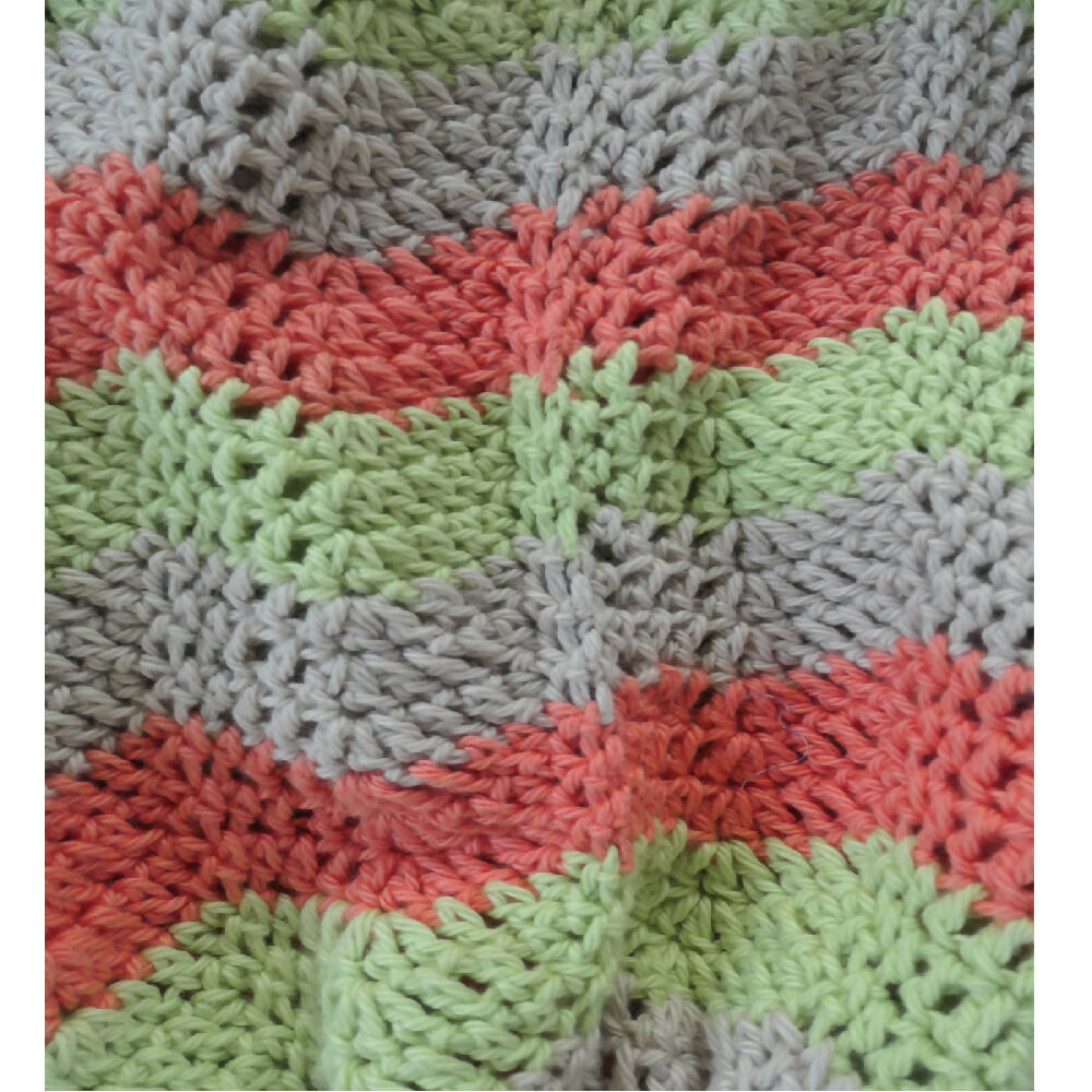 Bag: Cotton beach/project bag. Tutti-Frutti colours. Handmade. Free post.