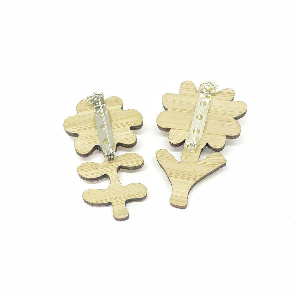 Flower Brooch - set of 2