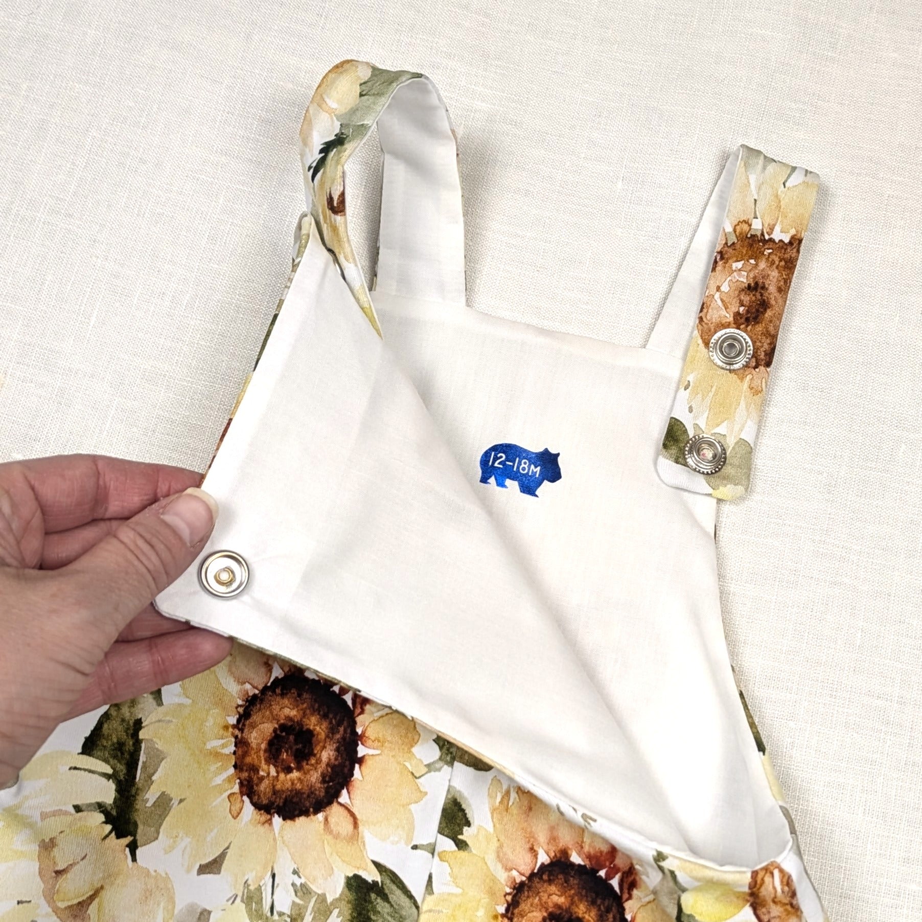 Handmade Overalls for active kids | Sunflower Collection | sizes 0-4