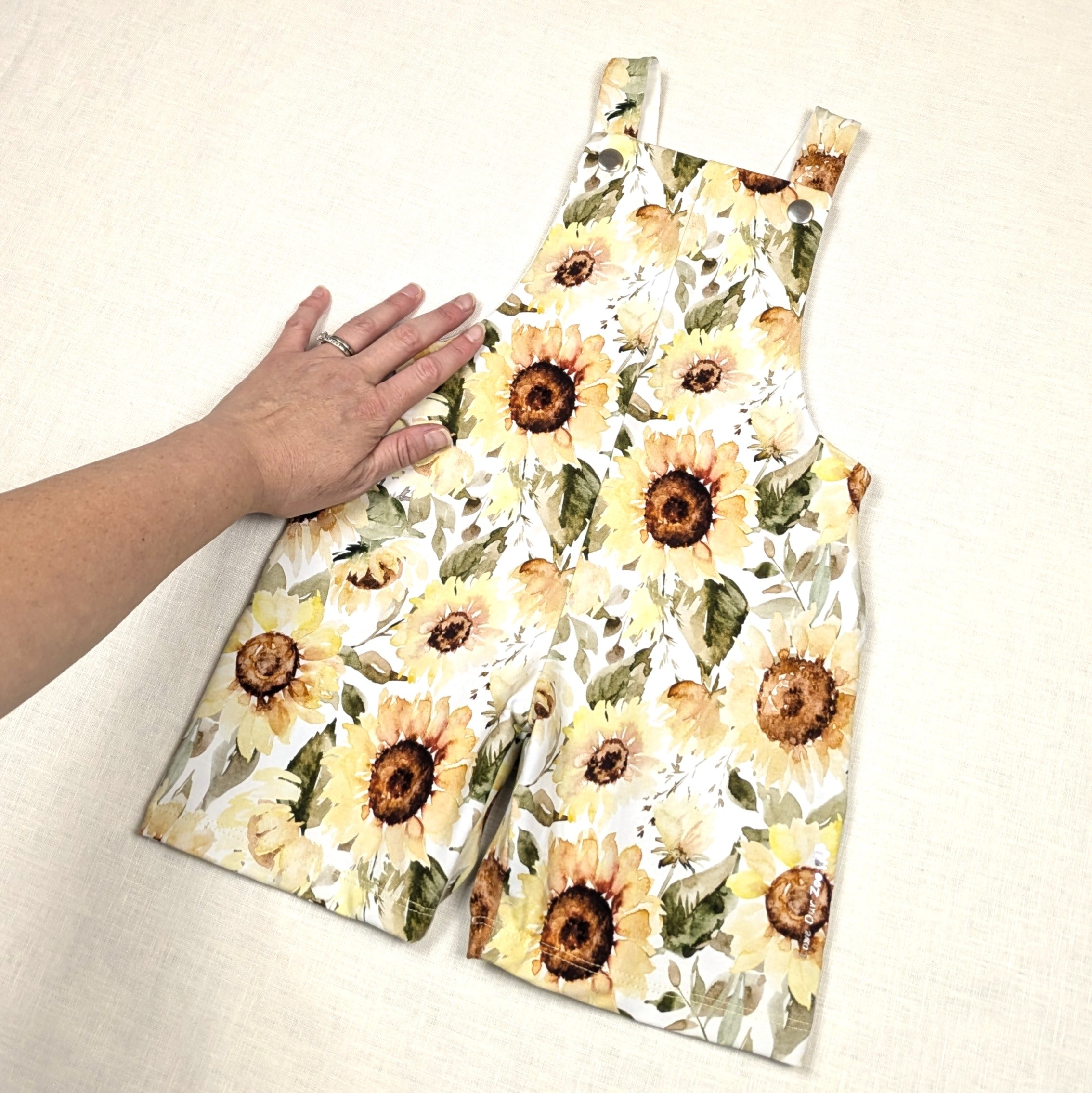 Handmade Overalls for active kids | Sunflower Collection | sizes 0-4