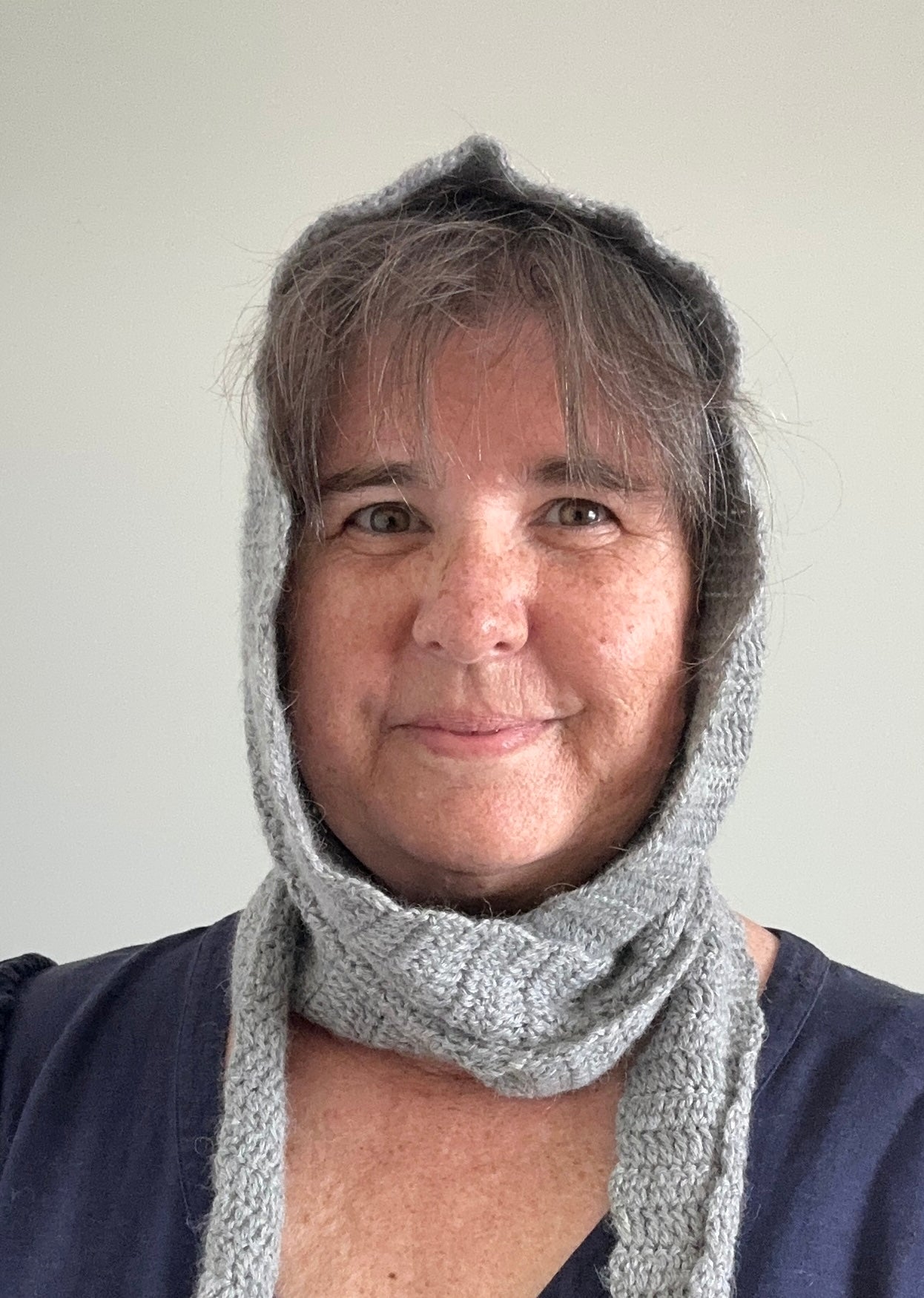 'Soft Grey' Crocheted Alpaca Wrap Scarf
