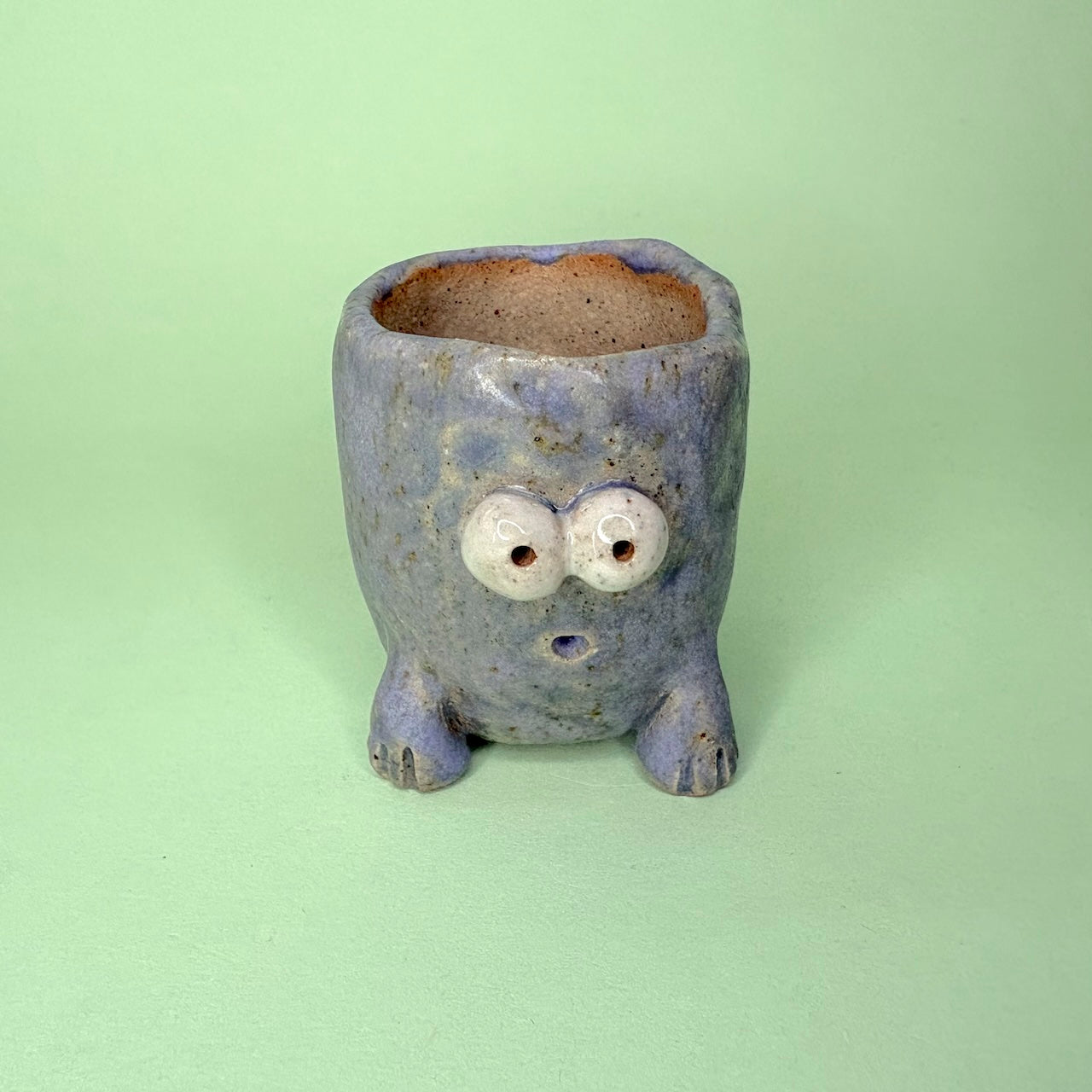 Ceramic tiny monster pot for cactus & succulent