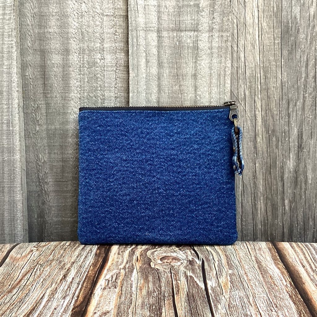 Upcycled Denim Coin Purse - Heart