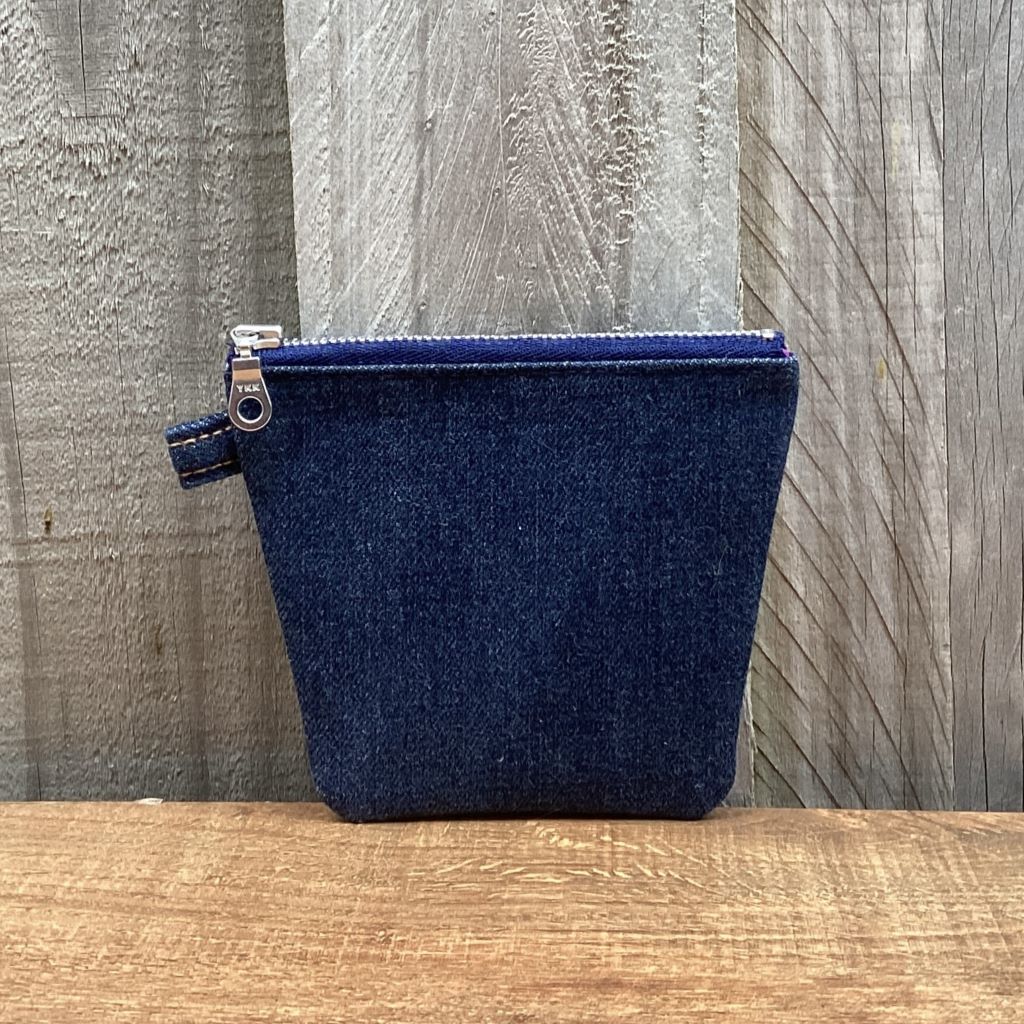 Small Upcycled Blue Denim Coin Purse
