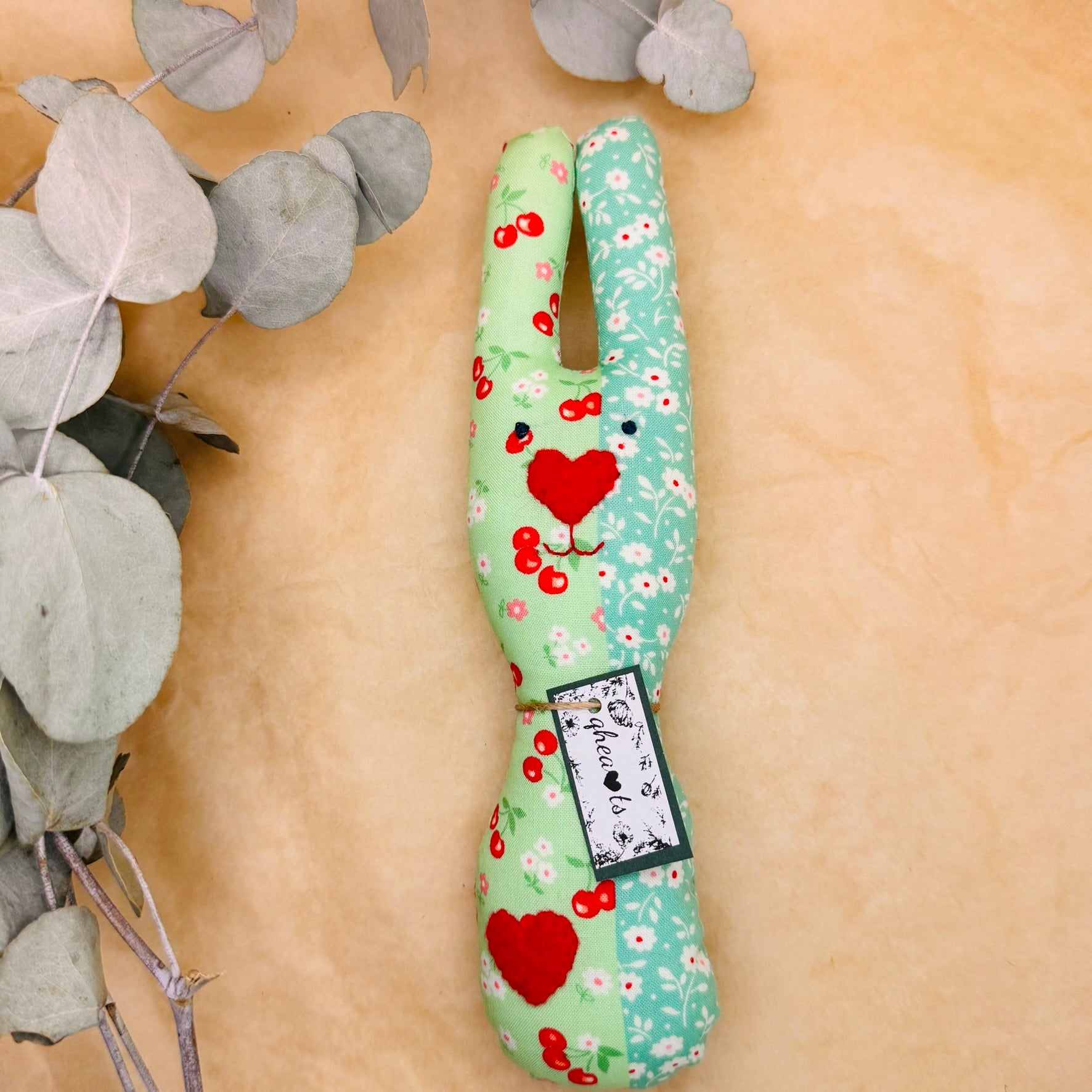 Handmade Bunny Rattle - Lots of options including Liberty