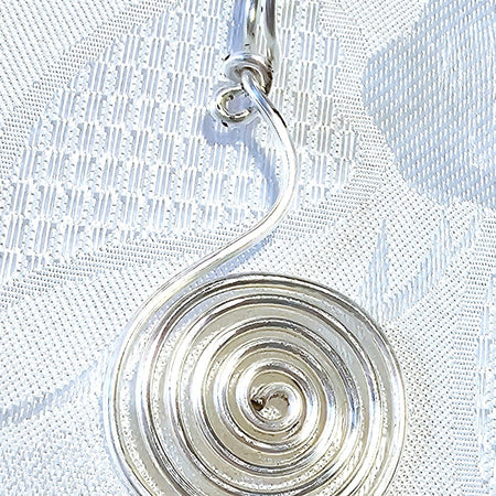 Silver Hand Coiled Simple Pendant made by me, FREE POST