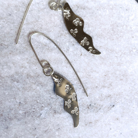 Butterfly wings dangle earrings | Sterling silver | Mythical-inspired jewellery