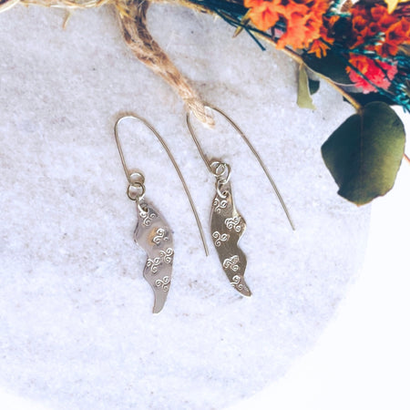 Faerie angel wings dangle earrings | Sterling silver | Mythical-inspired jewellery