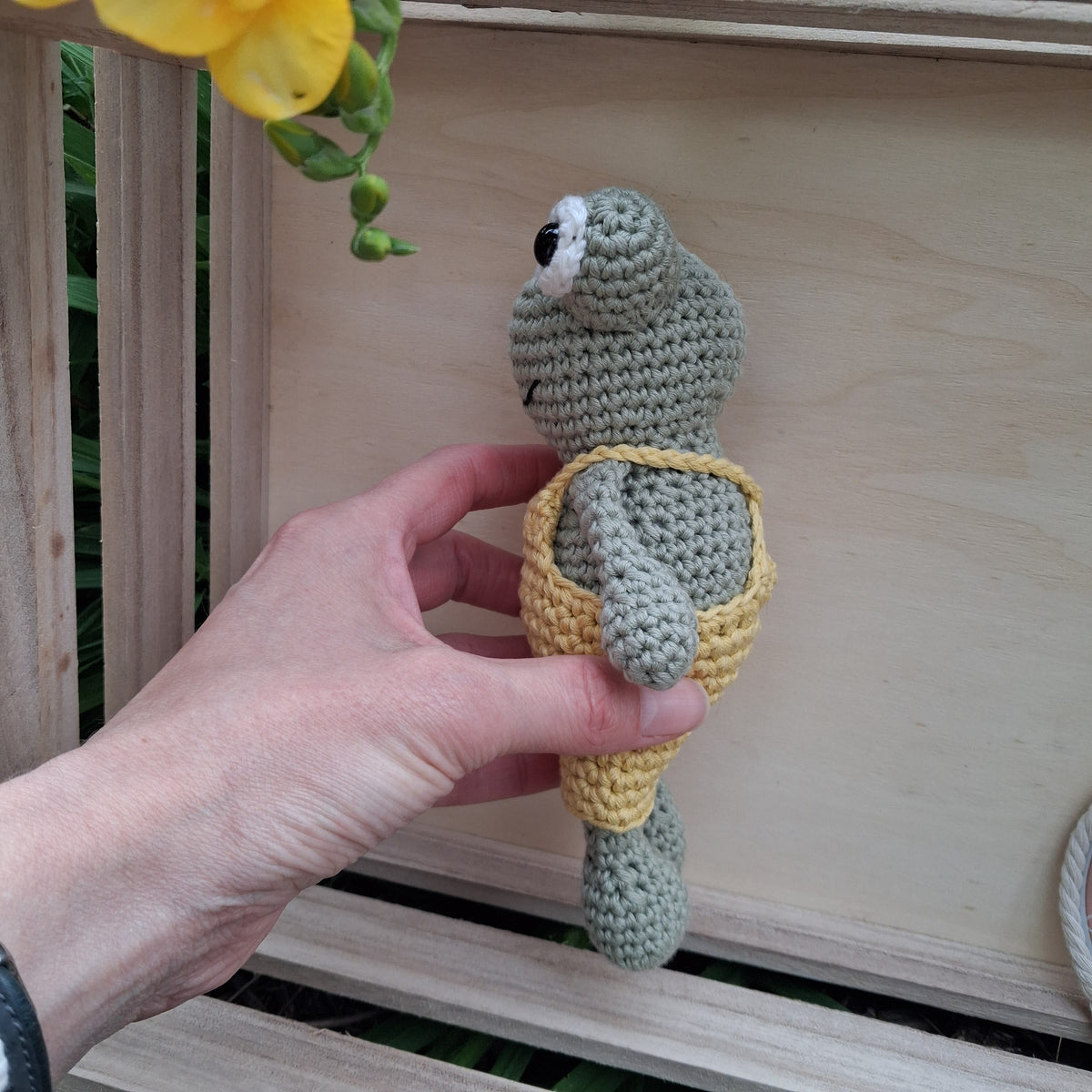 Handmade Crochet Frog - 100% Cotton