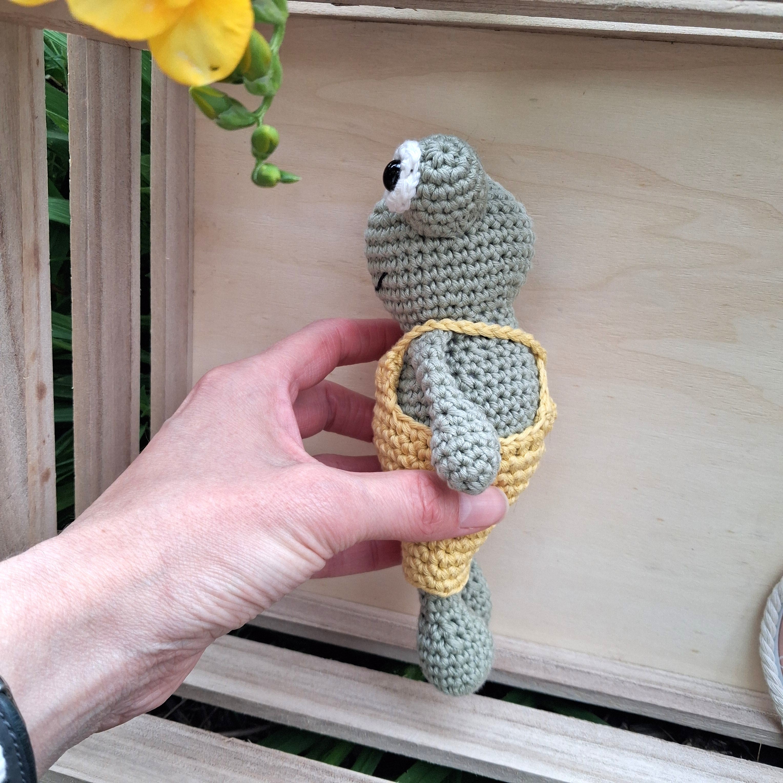 Handmade Crochet Frog - 100% Cotton