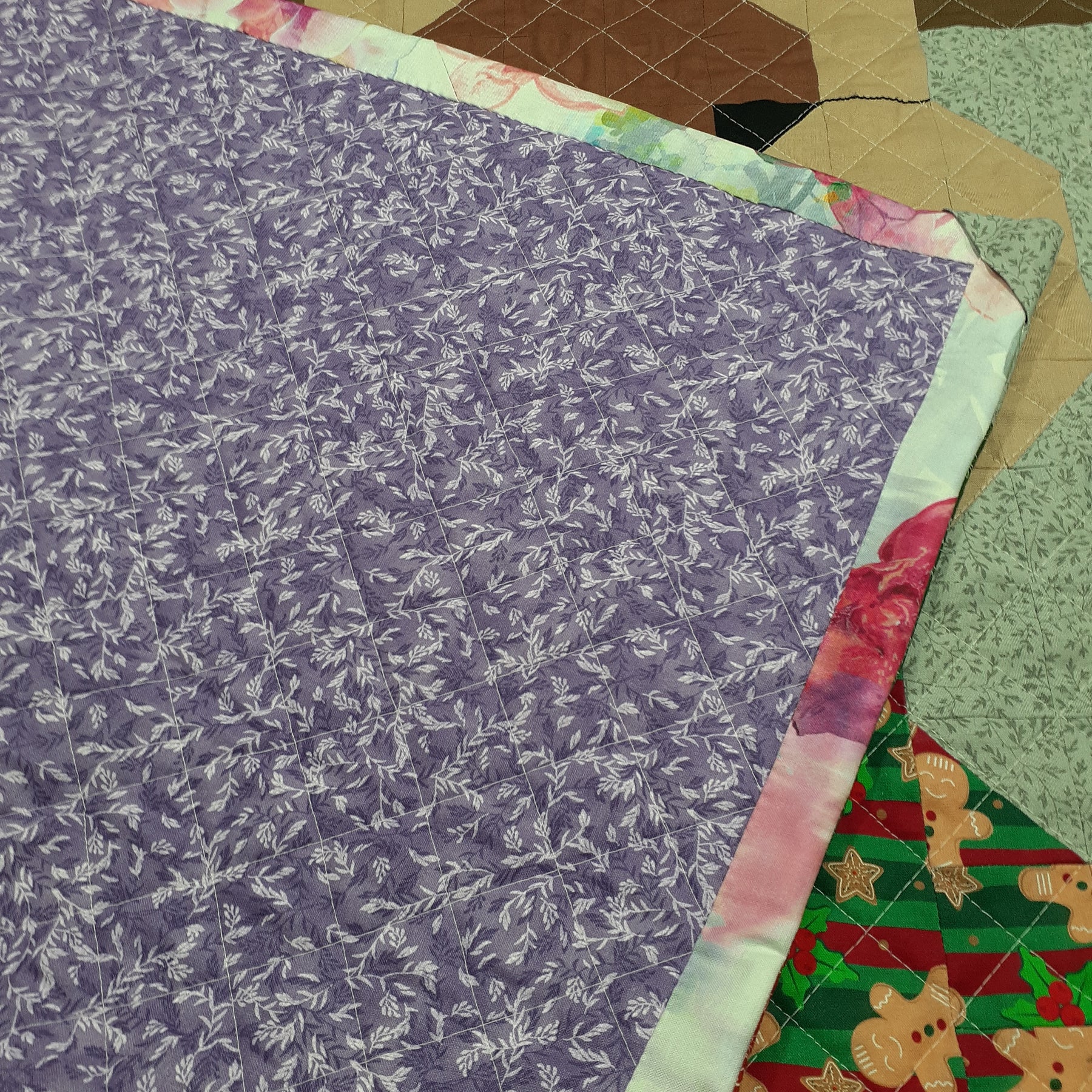 Christmas reindeer patchwork quilt