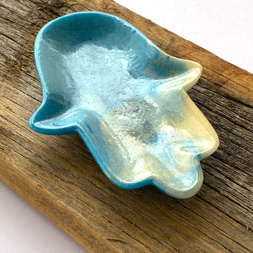 Resin Hamsa Hand trinket dish