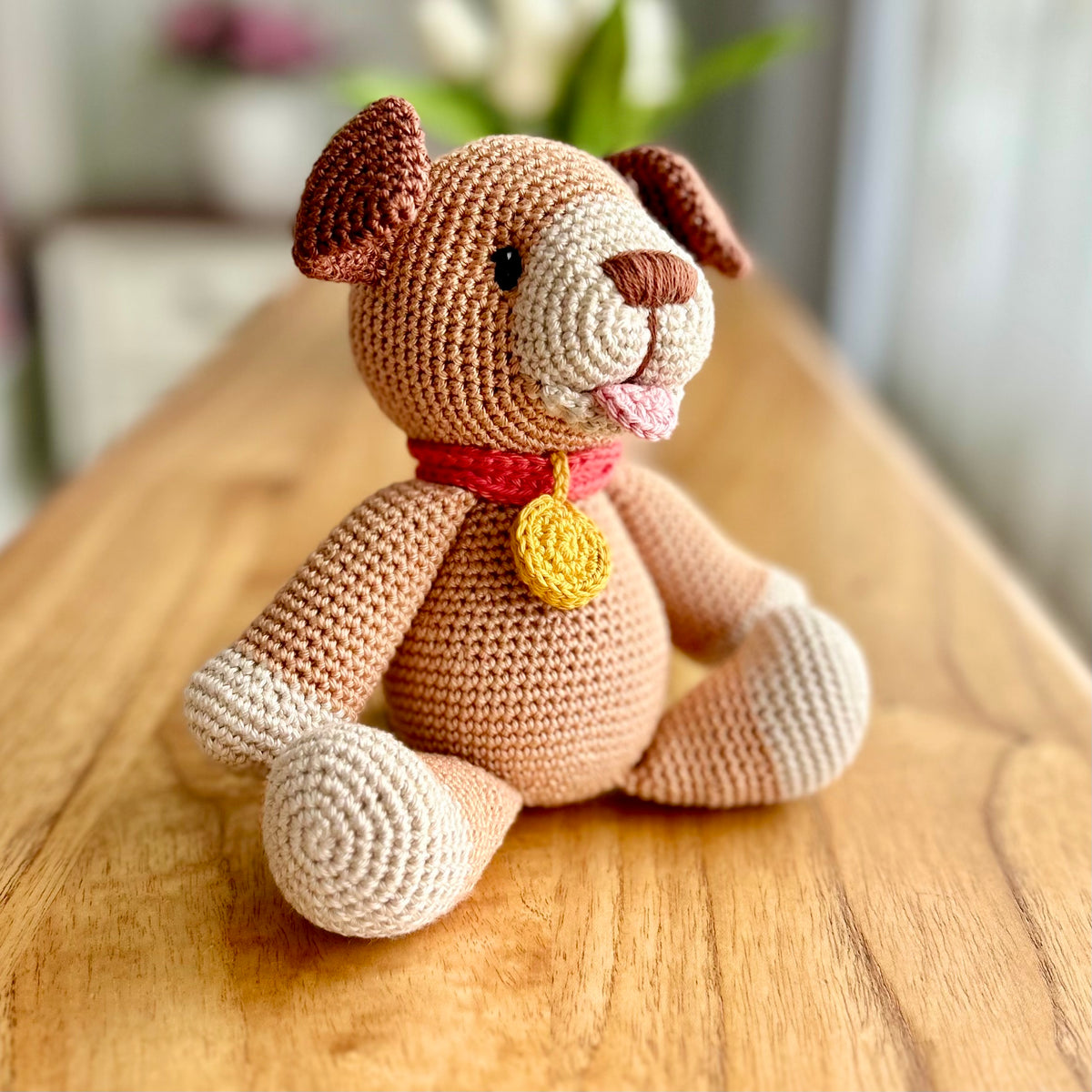 Max the Handmade Crochet Puppy | 100% Cotton Toy | Ready to Ship