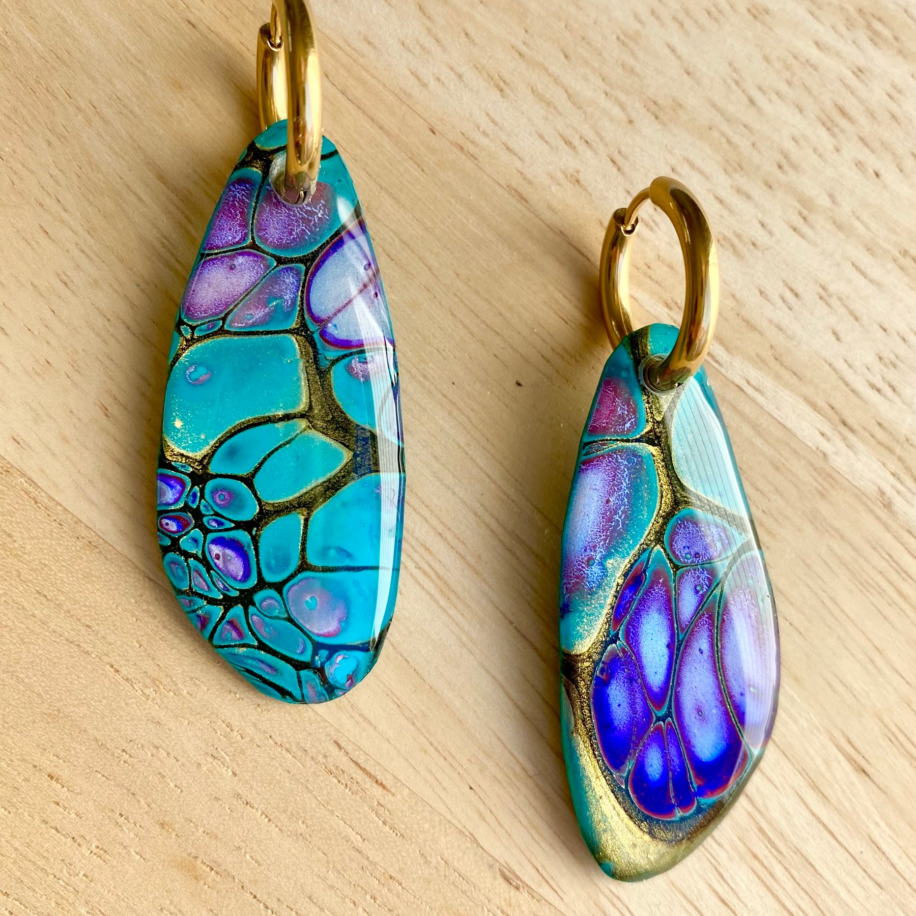 Original Art Hoop Earrings