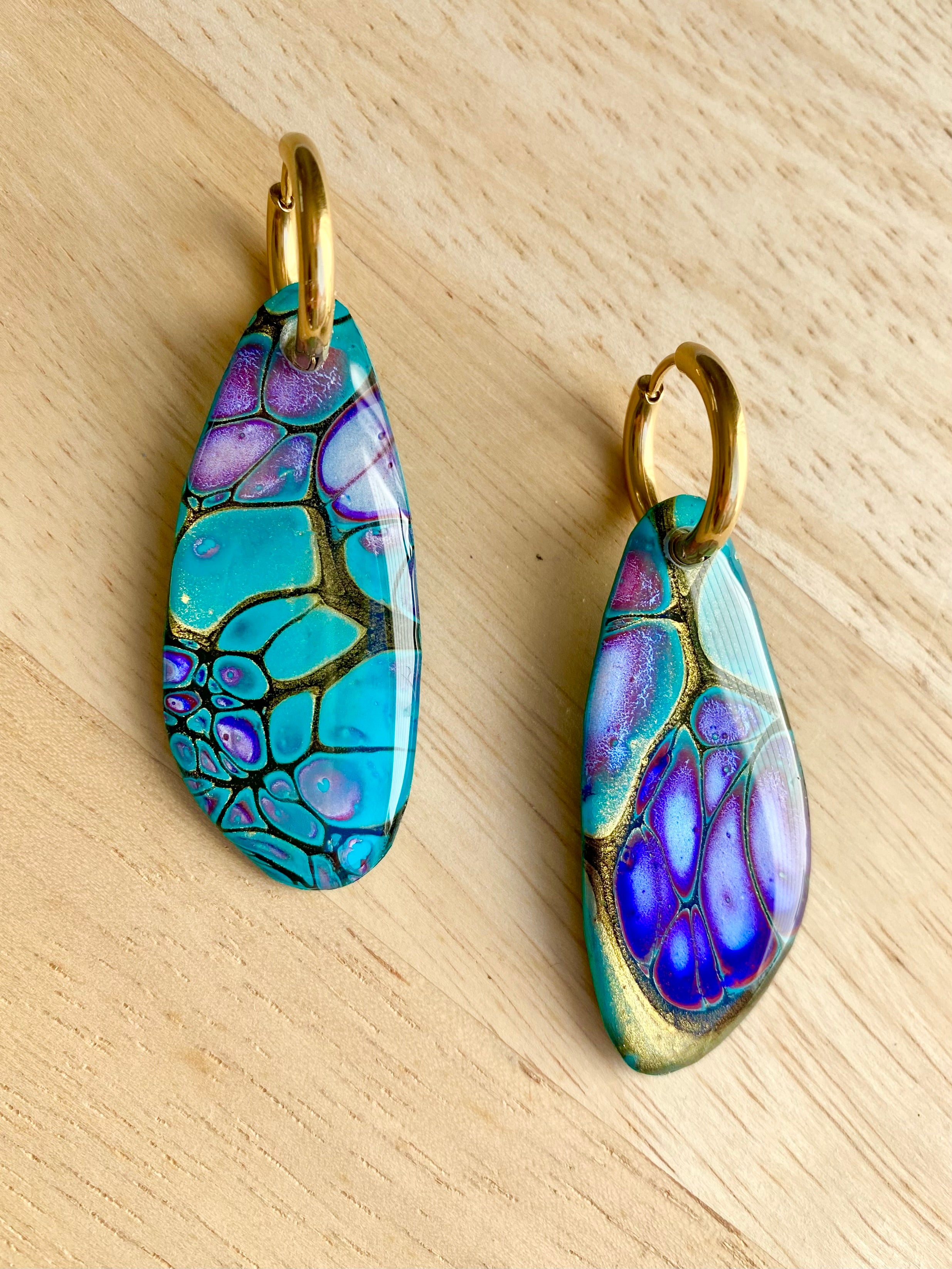 Original Art Hoop Earrings