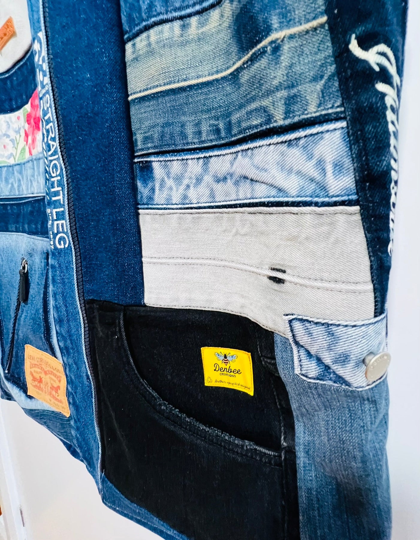 Upcycled Patchwork Denim Vest