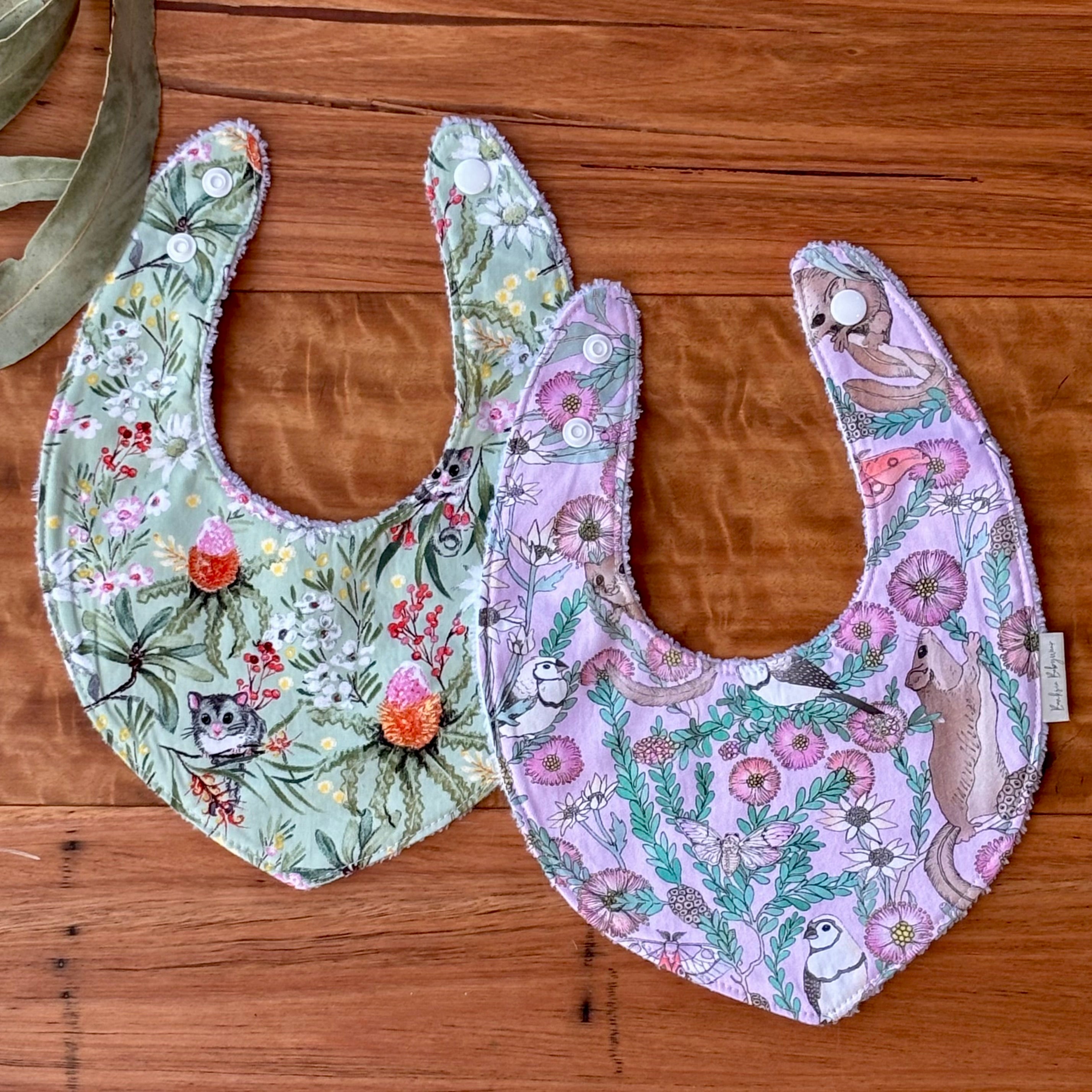 Australiana Baby Bib Set | Possum Buddies | Ready to Ship