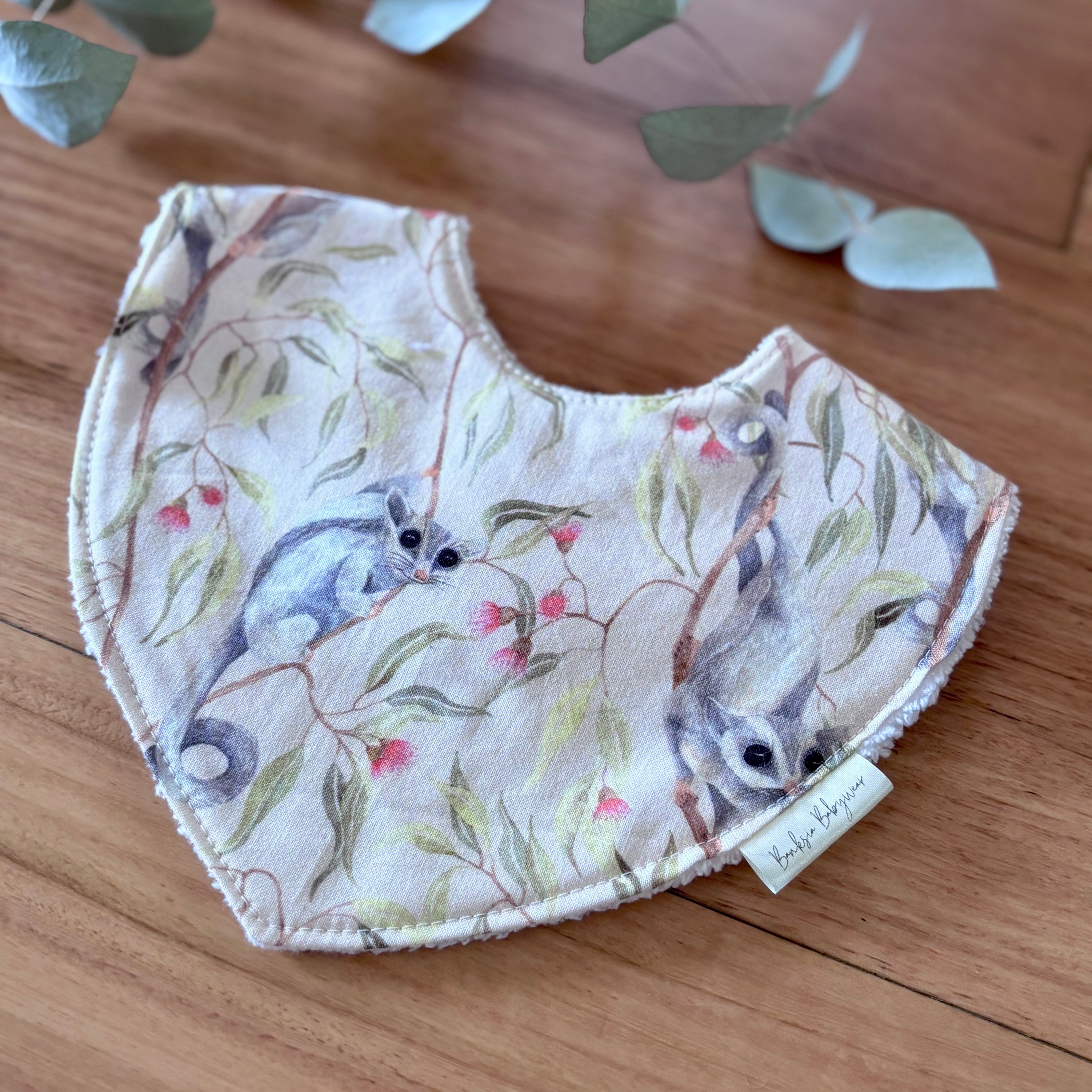 Australiana Baby Bib Set | Bush Friends | Ready to Ship