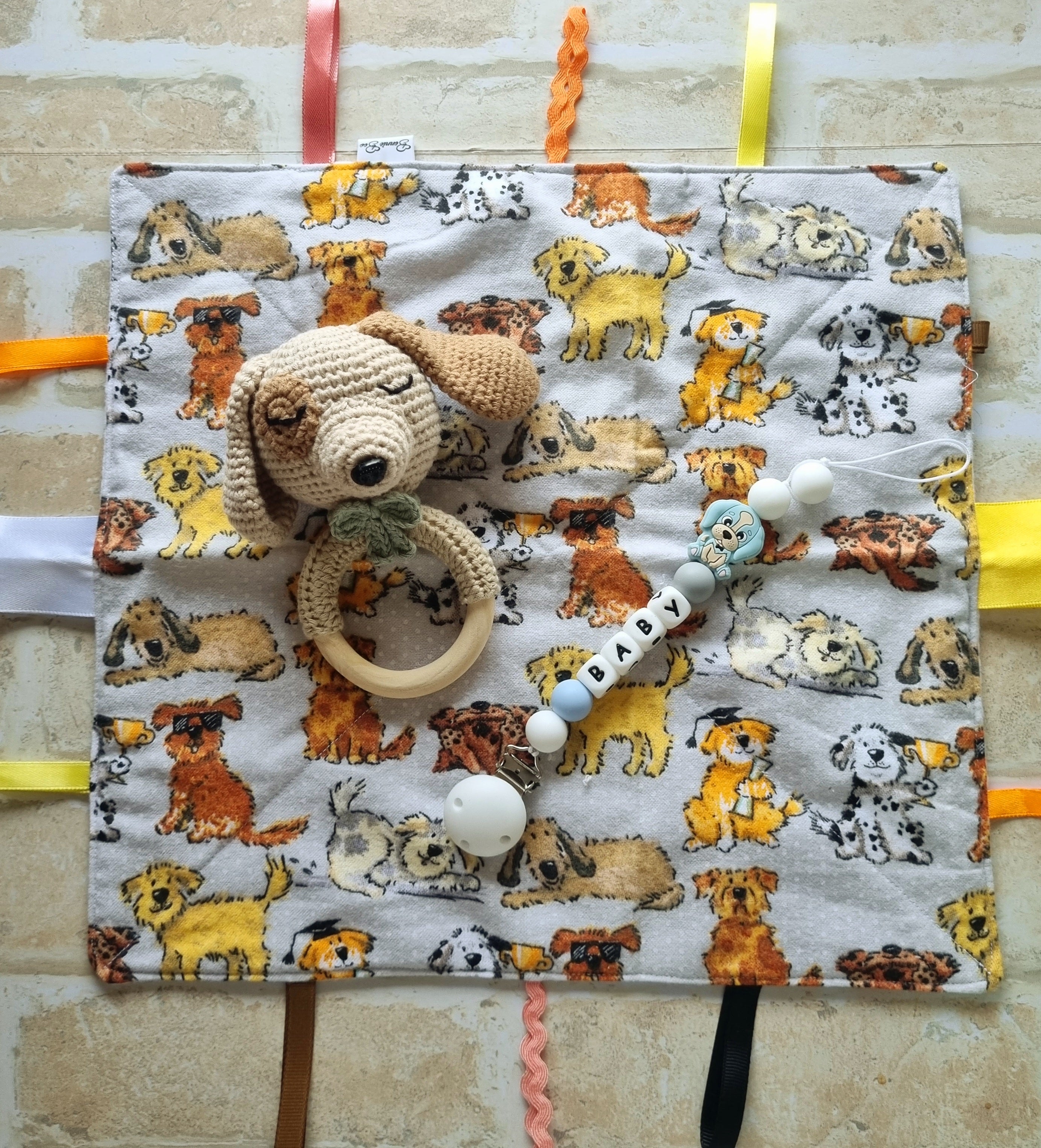 Baby Shower Gift Set | Puppy Themed | 3 COLOURS | Handcrafted - BB02