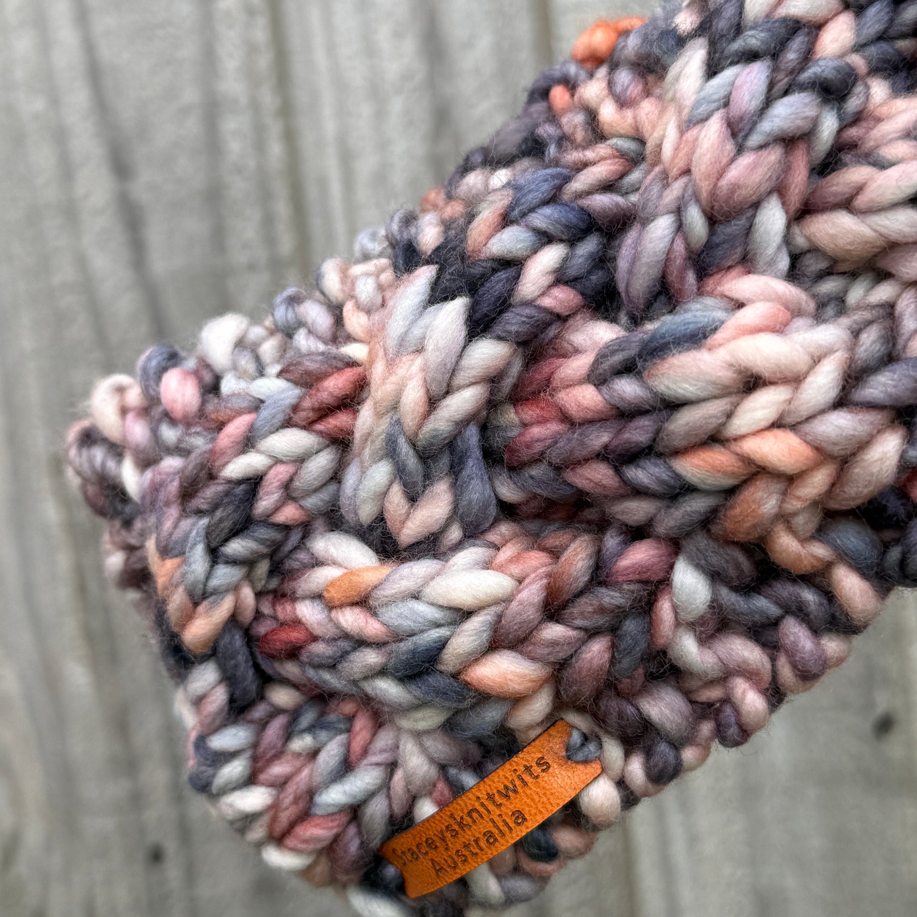 Hand Knitted Headband, Merino Wool Stretchy Ladies Rainbow Headband