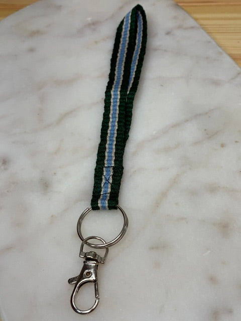 Looping Style - Cool Forest Handwoven Wristlet Key Fob