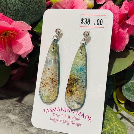Coastal Mist Teardrop Earrings