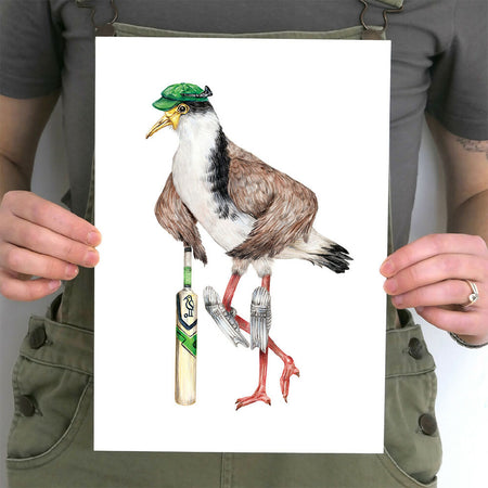 'Corey the Cricketer Plover' Art Print