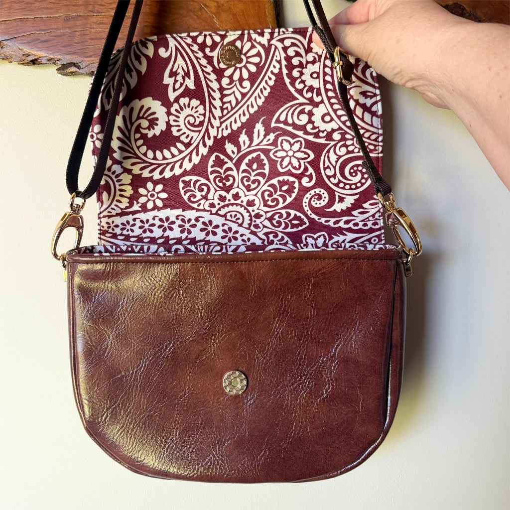 Handmade crossbody bag | Paisley Classic | Unique