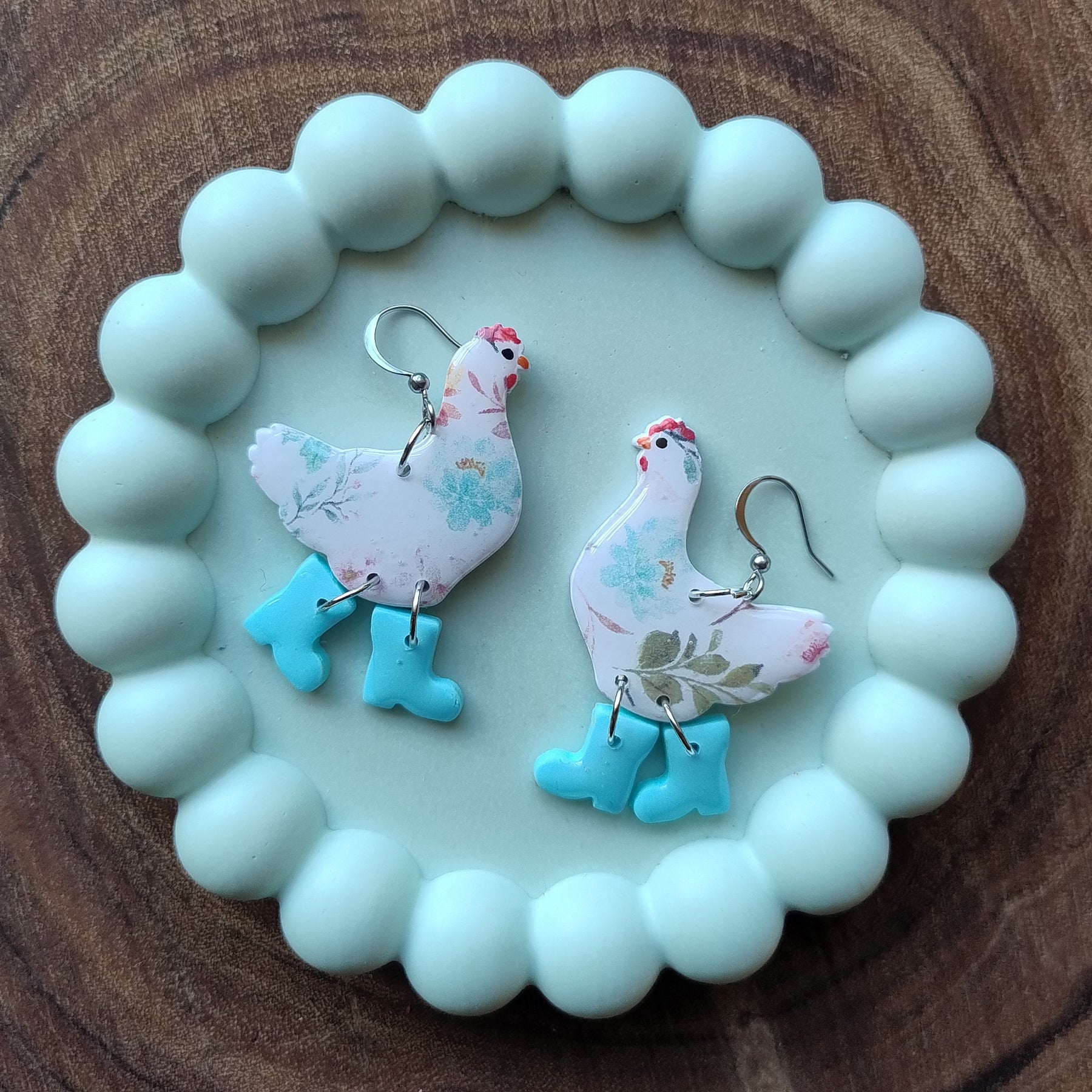 Chickens or Ducks in Boots Earrings