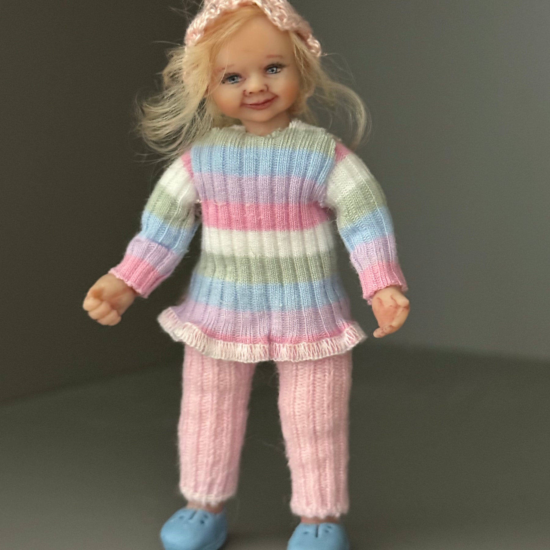 1:12 scale doll/ Handmade collectible miniature/ Polymer clay OOAK doll