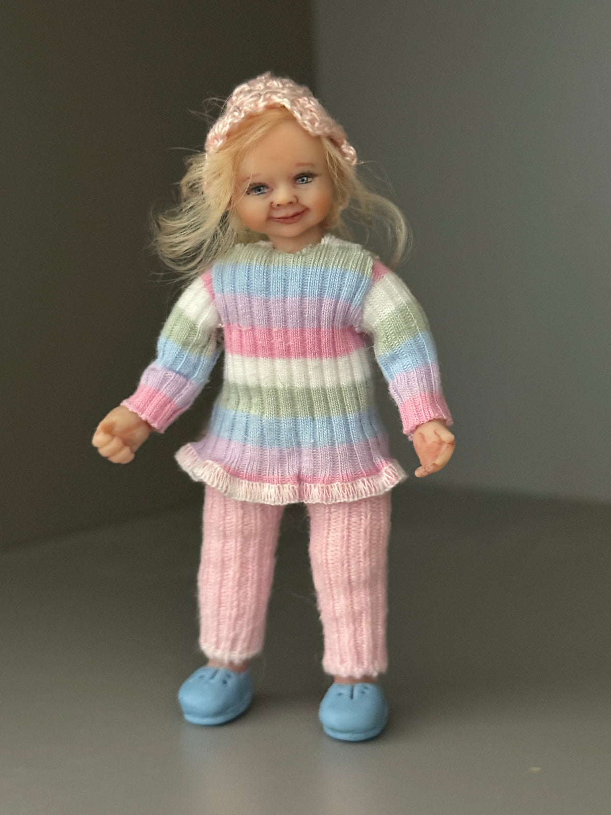 1:12 scale doll/ Handmade collectible miniature/ Polymer clay OOAK doll