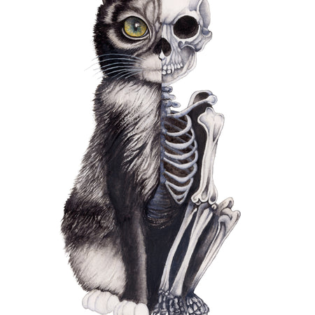 BONE AND WHISKER ARCHIVAL PRINTS AND CARD - TANGLED ROSE ART