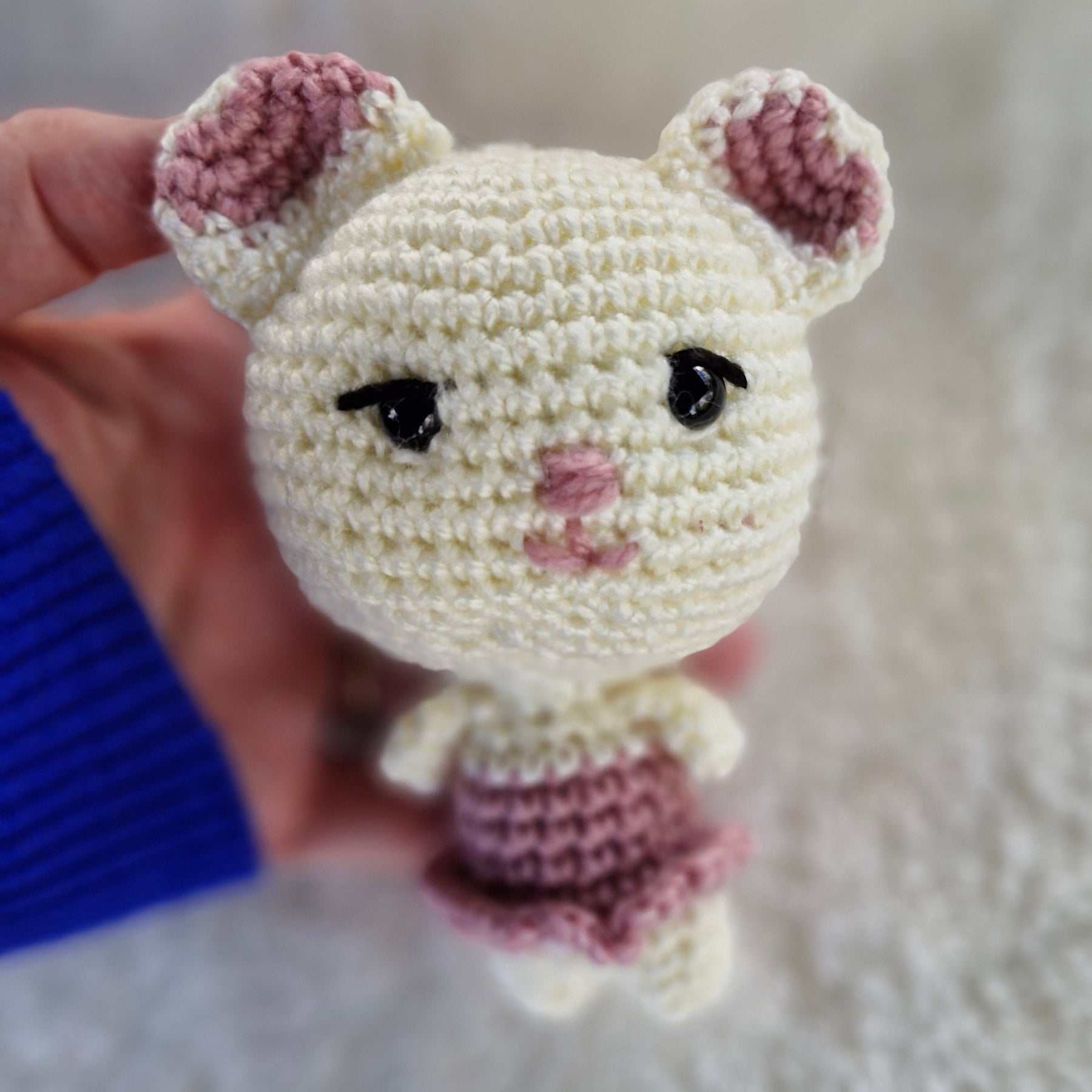 Sweet Pocket size mini Crochet Teddy Bear, Mouse