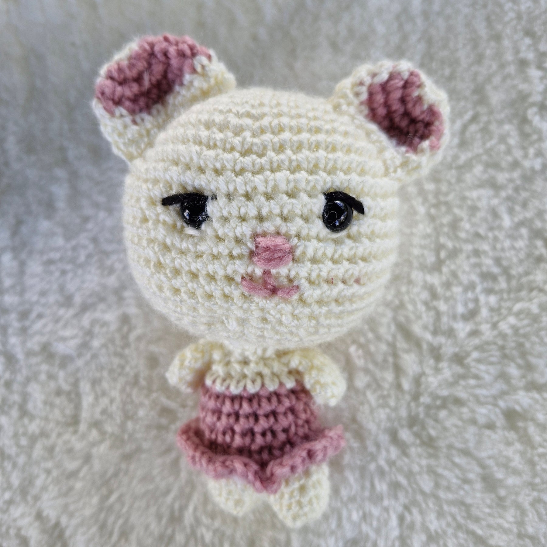 Sweet Pocket size mini Crochet Teddy Bear, Mouse