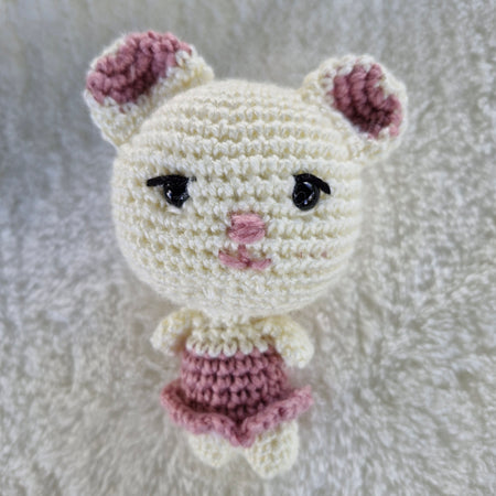 Sweet Pocket size mini Crochet Teddy Bear, Mouse
