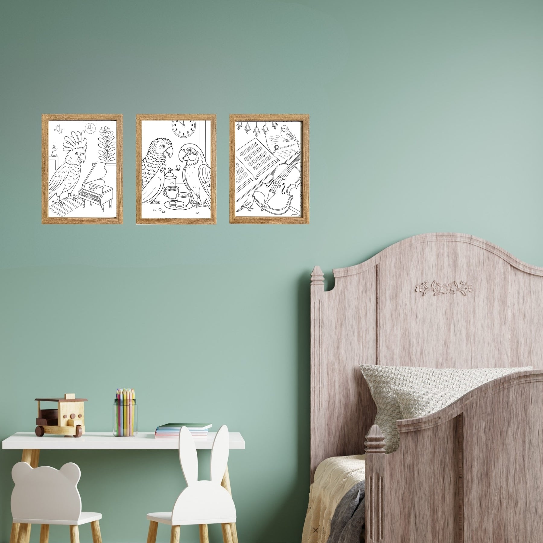 Framed A3 Bird Wall Art Print