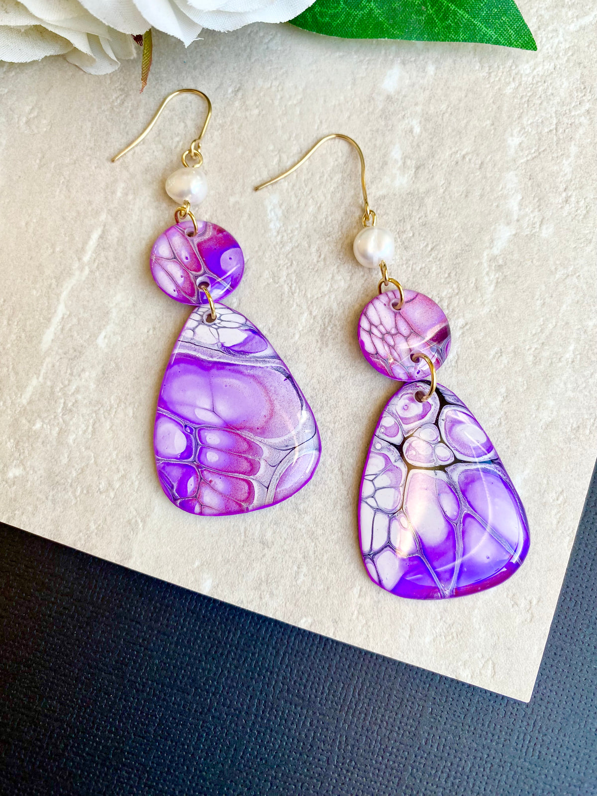 Freshwater Pearl Collection Lilac Earrings