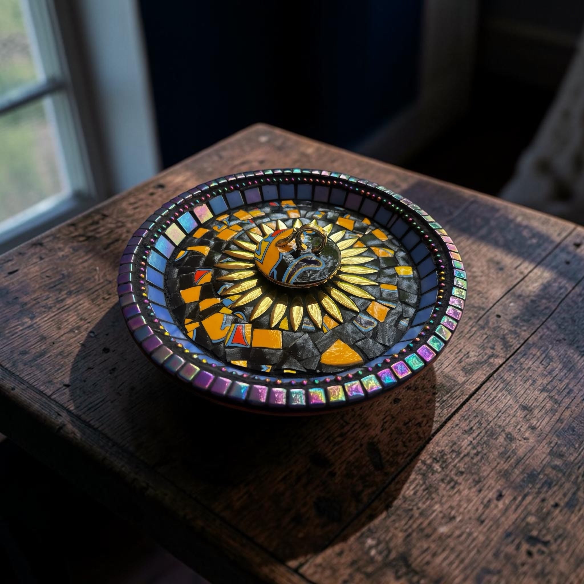 Mosaic Bee Bath.