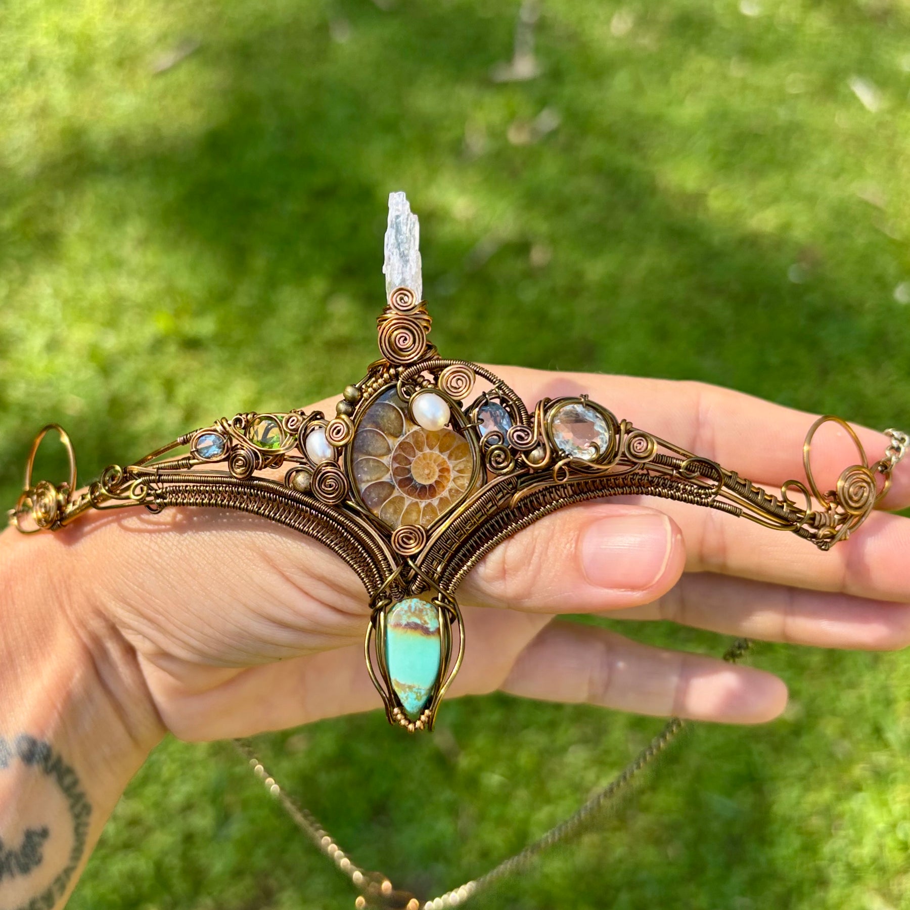 Epic fantasy crown elven crystal tiara