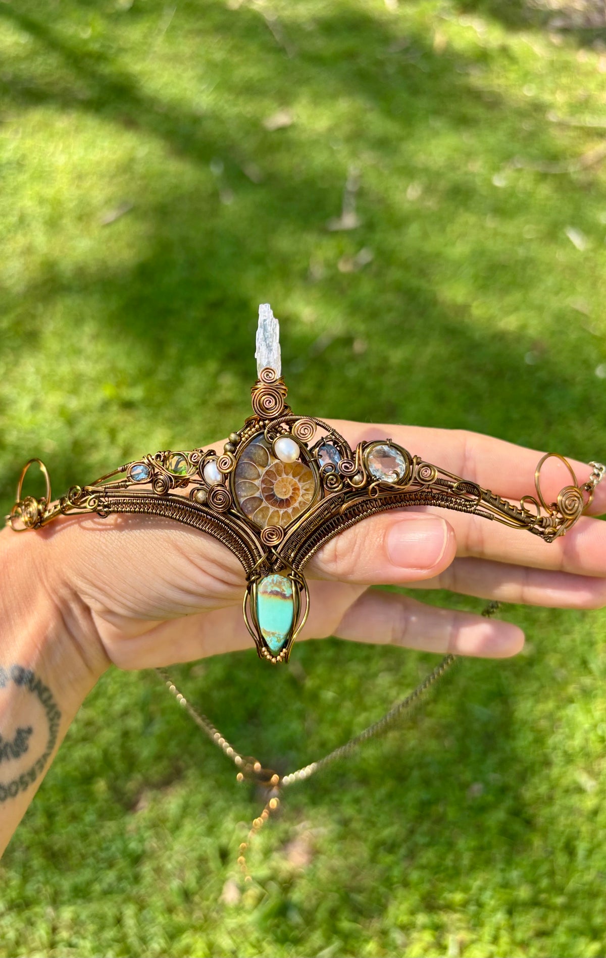Epic fantasy crown elven crystal tiara