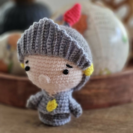 Knight crochet toy