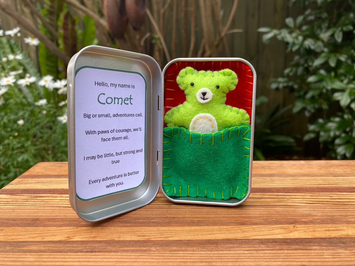 Christmas Teddy in a tin - Comet #1
