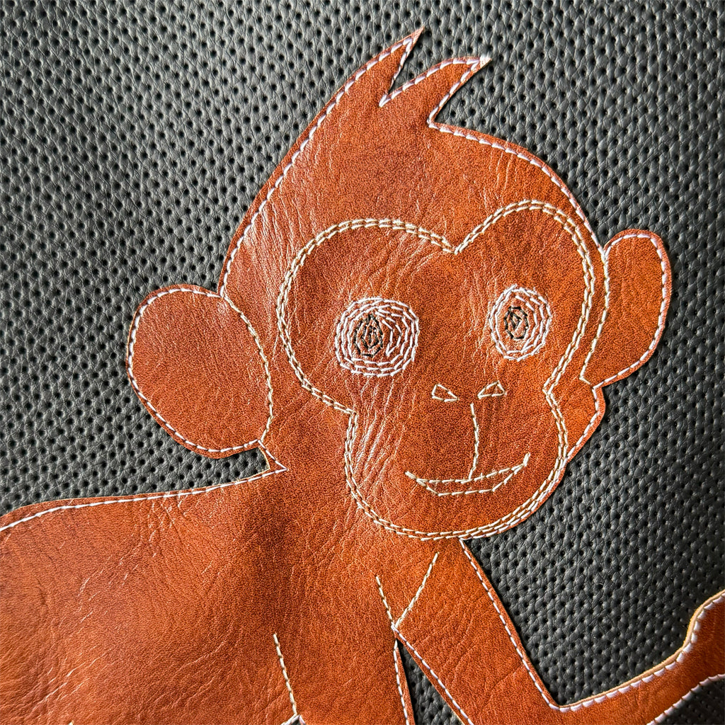 Handmade Monkey Tote Bag | Faux Leather Shoulder Bag | Unique Gift