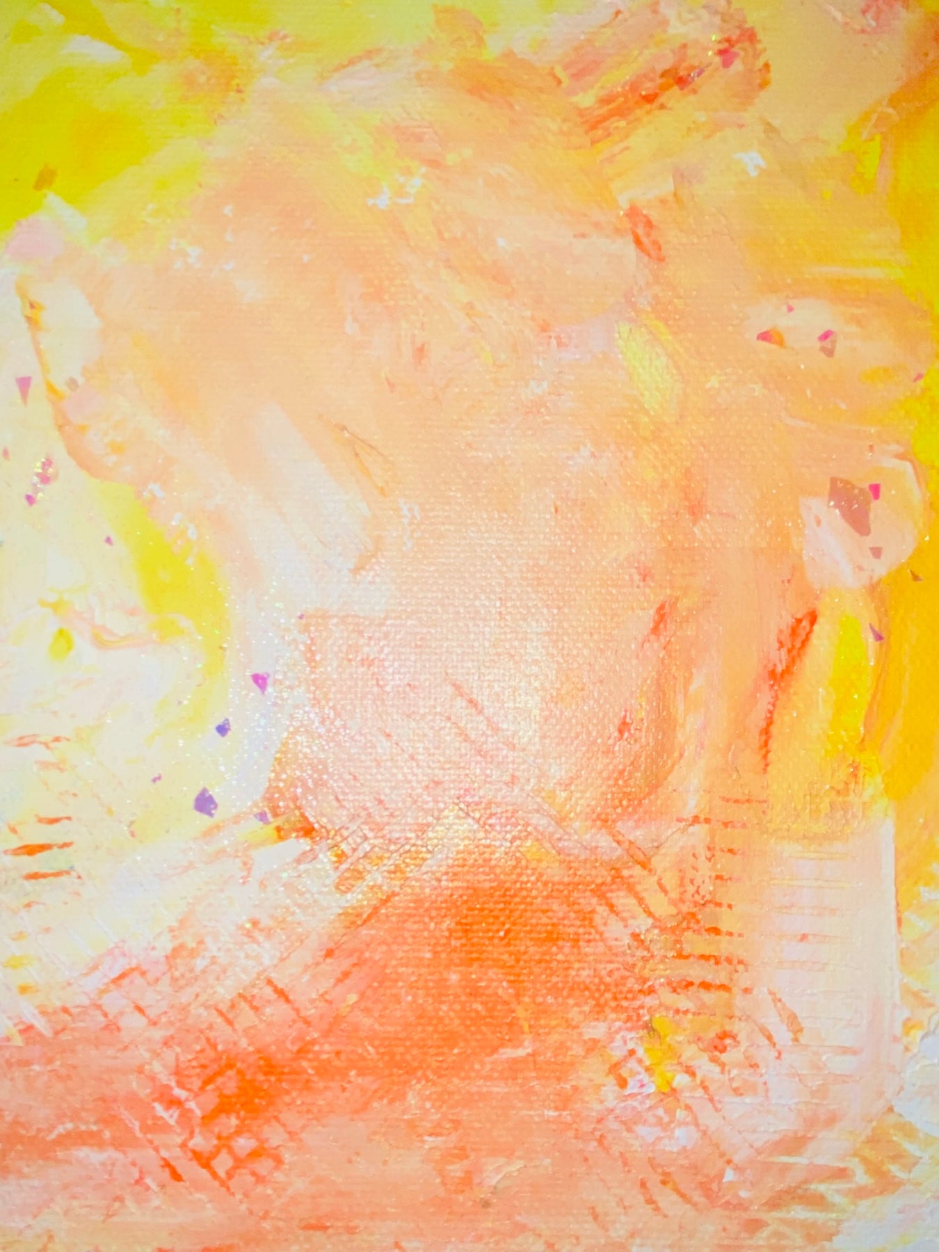 Delicata Abstract Acrylic Canvas Painting by Australian Artist Margo Humphries (30.5x30.5cm)