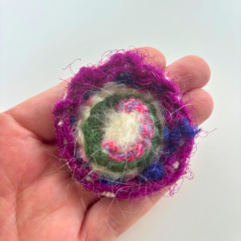 Handwoven Brooch - Flora